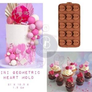 15cavity Geometric Heart Mould