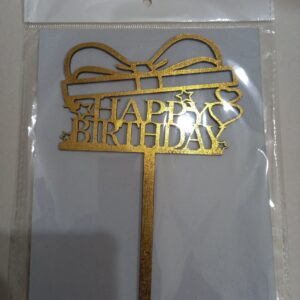 HAPPY BIRTHDAY WOODEN TOPPER DESIGN 3