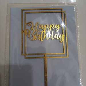HAPPY BIRTHDAY WOODEN TOPPER DESIGN 2