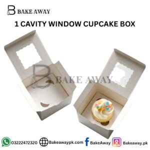 1 CAVITY WINDOW CUPCAKE BOX