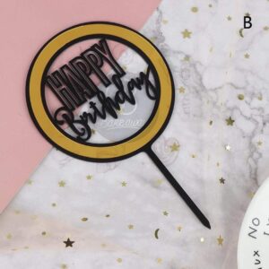 HAPPY BIRTHDAY ARCYLIC TOPPER DESIGN NO 1