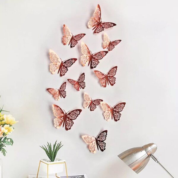 ROSE GOLD BUTTERFLY PACK OF 12PCS