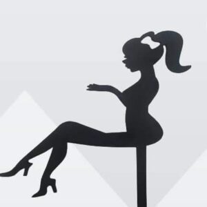 LADY CAKE TOPPER