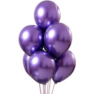PURPLE METALLIC BALLOONS PACK OF 12PCS