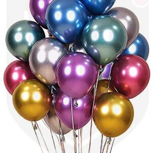 MULTI METALLIC BALLOONS PACK OF 12PCS