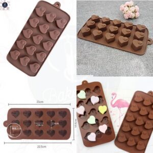15PCS HEART CHOCOLATE MOULD