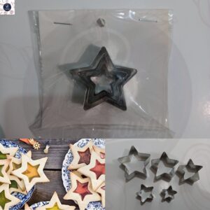STAINLESS STEEL SMALL 5PCS STAR COOKIE CUTTER SET
