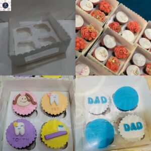 4CAVITY TRANSPARENT CUPCAKE BOX