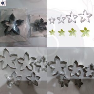 STAINLESS STEEL 5PCS FLOWER COOKIE CUTTER SET PACK OF 2