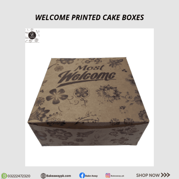 10X10X4 WELCOME CAKE BOXES