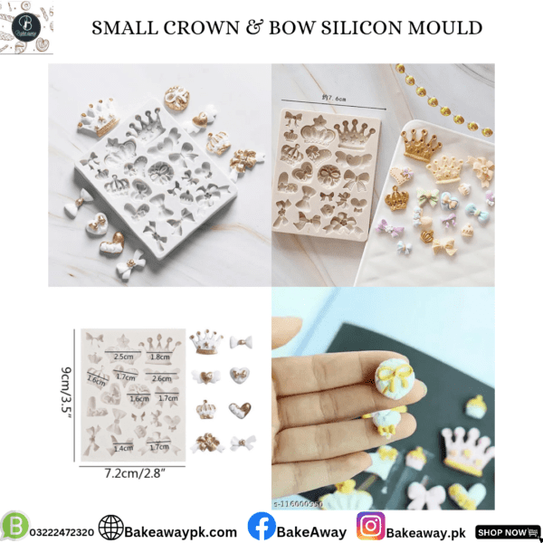 SMALL CROWN AND BOW SILICON MOULD