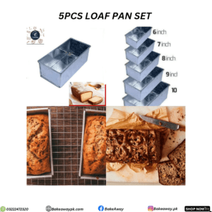 5PCS LOAF PAN SET 6 TO 10INCH