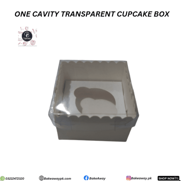 ONE CAVITY TRANSPARENT CUPCAKE BOX