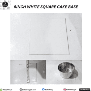 6INCH WHITE SQAURE CAKE BASES FOR BENTO