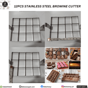 12Pcs Stainless Steel Browine Cutter