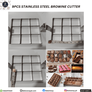 9Pcs Stainless Steel Browine Cutter