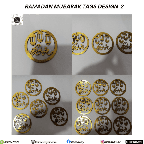 Ramadan Mubarak Tags Pack of 10Pcs Design 2
