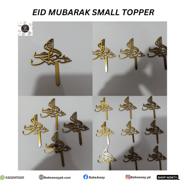 Eid Mubarak Small Topper Pack of 10pcs