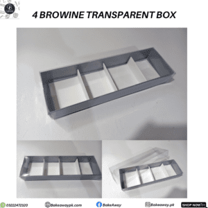 4 BROWINE GREY TRANSPARENT LID BOX