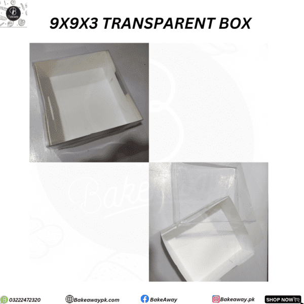 9x9x3 Transparent Box