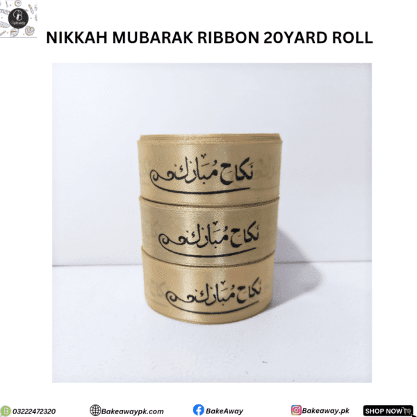 Nikkah Mubarak Ribbon 20yard Roll