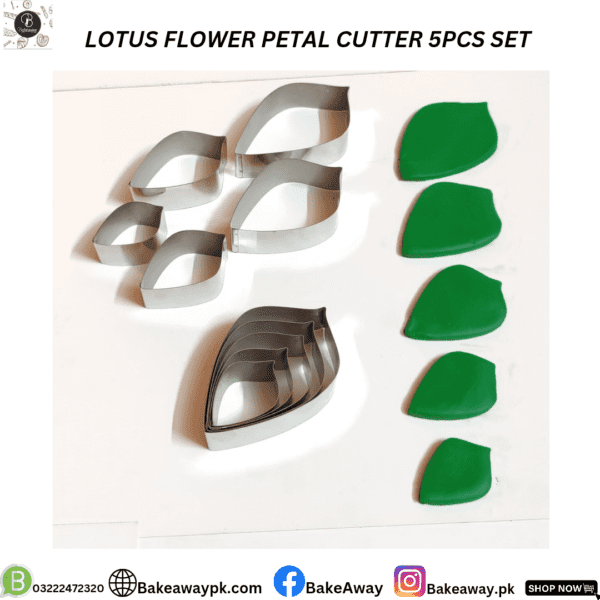 LOTUS FLOWER PETAL CUTTER 5PCS SET