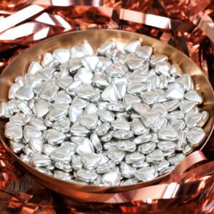 SILVER HEART SPRINKLES 25grms