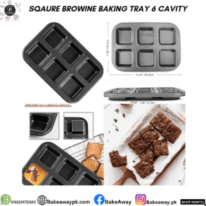 Square Browine Baking Tray 6Cavity
