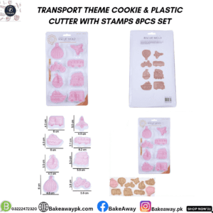 Transport Theme Cookie & Plastic With Stamp 8pcs Set
