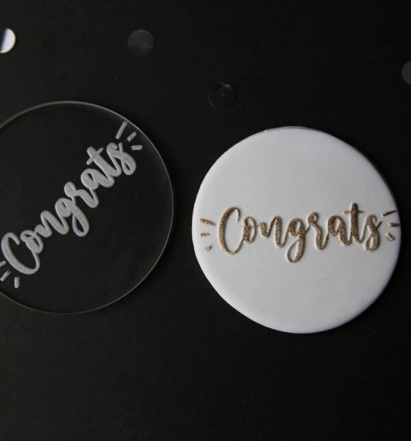 Congrats Fondant Embosser