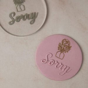 Sorry Fondant Embosser