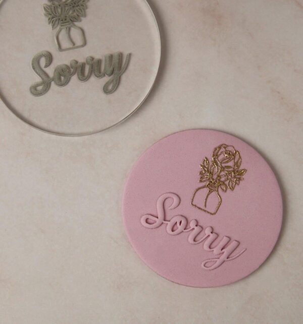 Sorry Fondant Embosser