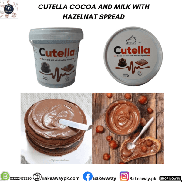 CUTELLA COCOA AND MILK WITH HAZELNUT SPREAD