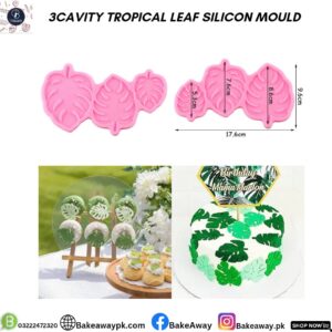 3CAVITY TROPICAL LEAF SILICON MOULD