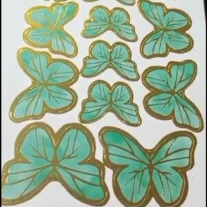3D GREEN BUTTERFLY FOR CAKE DECORATION