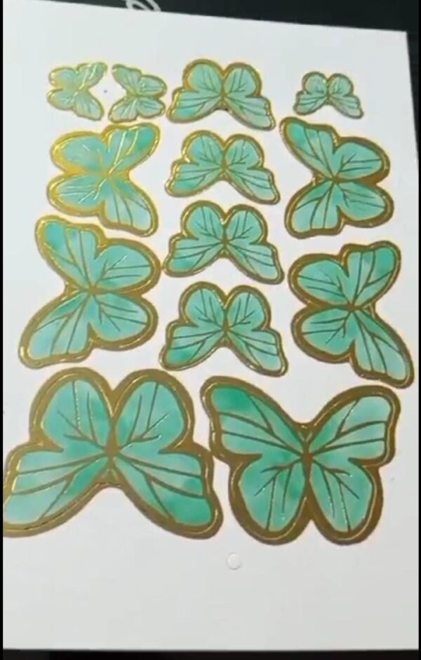 3D GREEN BUTTERFLY FOR CAKE DECORATION