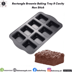 RECTANGULAR Brownies BAKING TRAY 8 CAVIRY NON STICK
