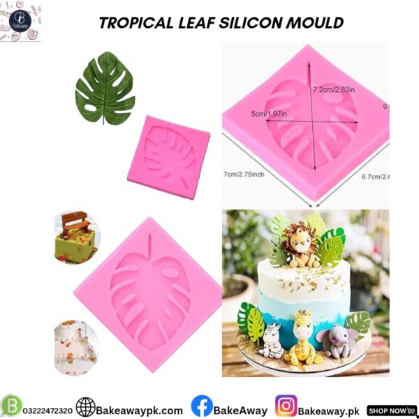 SINGLE TROPICAL LEAF SILICON MOULD