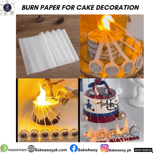 BURN PAPER FOR CAKE DECORATIONS