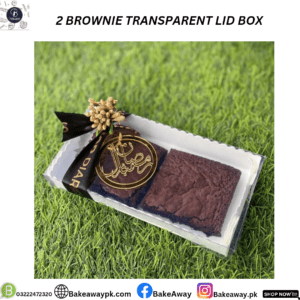 2 BROWNIE TRANSPARENT LID BOX