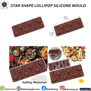 STAR SHAPE LOLLIPOP SILICONE MOULD