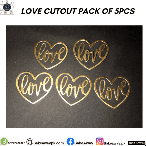 LOVE CUTOUT PACK OF 5PCS