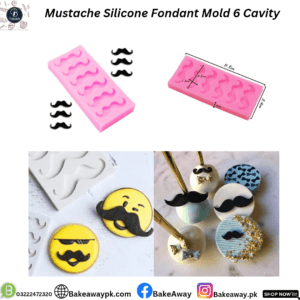 Mustache Fondant Silicon Mould 6 Cavity