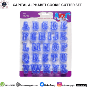 CAPITAL ALPHABET FONDANT COOKIE CUTTER SET