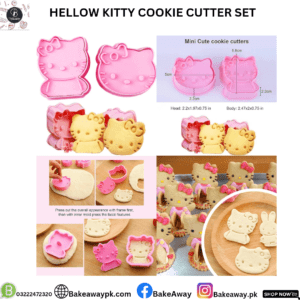 Kitty Fondant & Cookie Cutter 2Pcs Set Plastic
