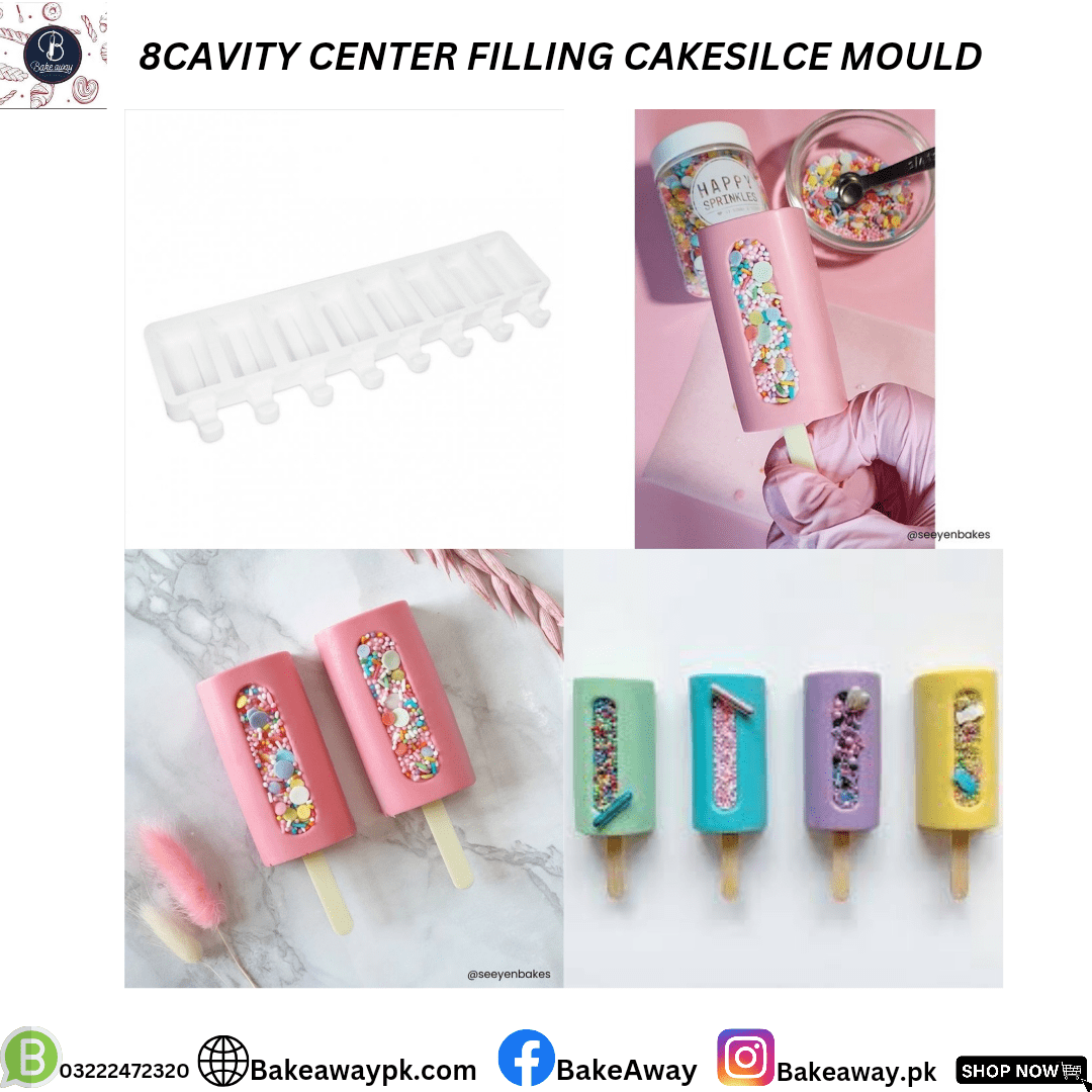 8 CAVITY CENTER FILLING  CAKESICLE SILICON MOULD