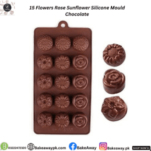 15cavity Rose Sunflower Chocolate Mould