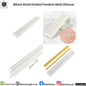 Wheat Braid Knitted Fondant Mold Silicone