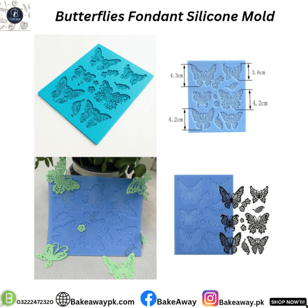 Butterflies Fondant Silicone Mould