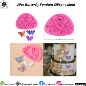 3pcs Butterfly Fondant Silicone Mould